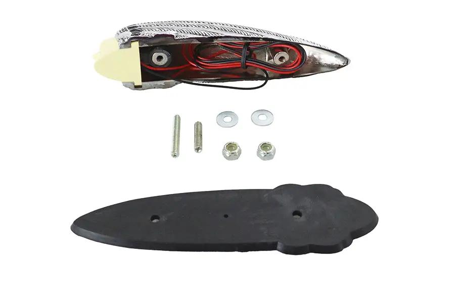 Wyatt Gatling 33-2194 Indian Face Front Fender Lamp - 12V White Metal Shell, Ready to Install by Wyatt Gatling