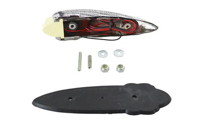 Wyatt Gatling 33-2194 Indian Face Front Fender Lamp - 12V White Metal Shell, Ready to Install by Wyatt Gatling