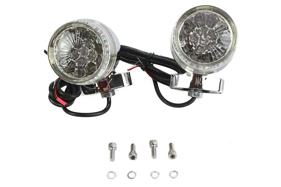 Wyatt Gatling Bullet Turn Signal Set with FL Mount for Harley Davidson FL (Part #76796) by Wyatt Gatling