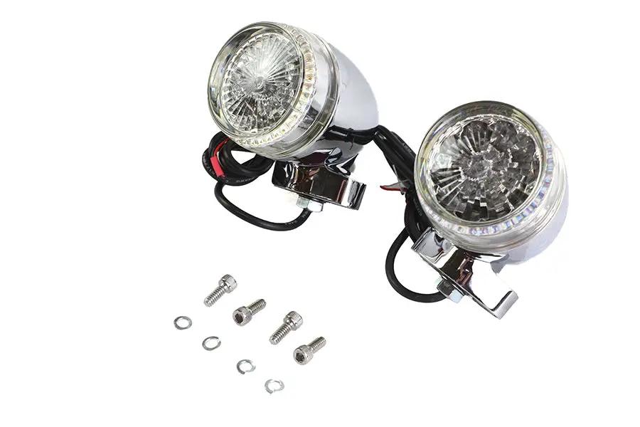 Wyatt Gatling Bullet Turn Signal Set with FL Mount for Harley Davidson FL (Part #76796) by Wyatt Gatling