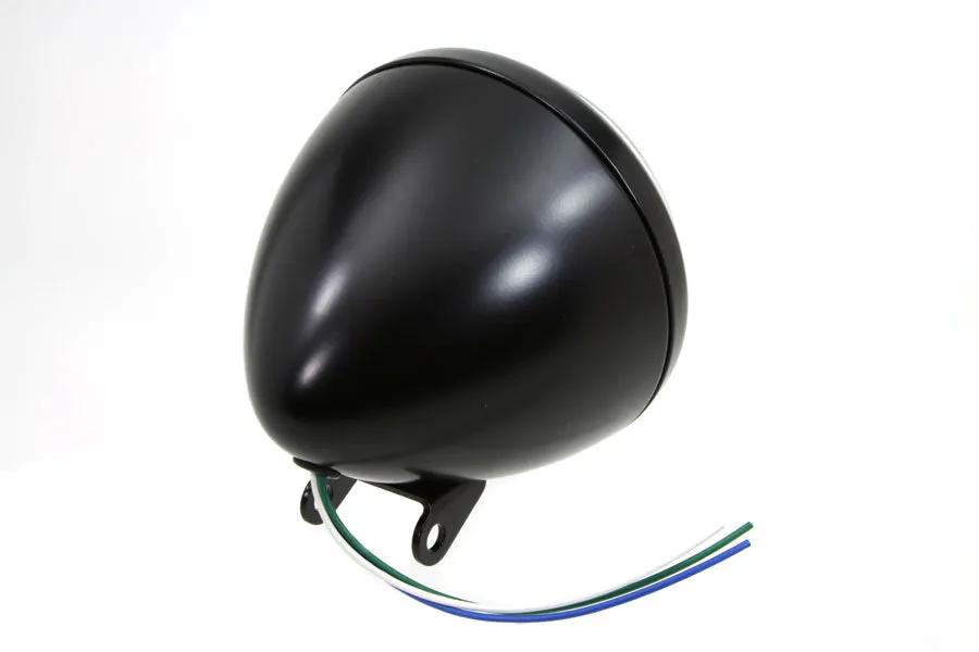 Wyatt Gatling Black 5-3/4 inch Round Headlamp Assembly for Harley Davidson FXSTS by Wyatt Gatling