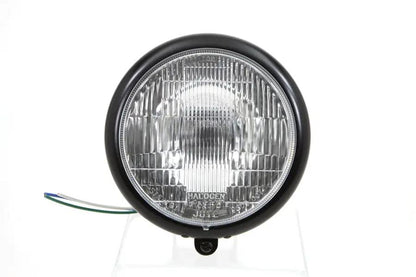 Wyatt Gatling Black 5-3/4 inch Round Headlamp Assembly for Harley Davidson FXSTS by Wyatt Gatling