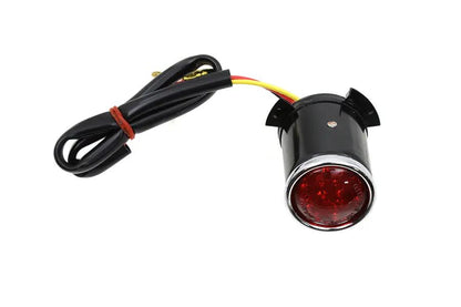 Wyatt Gatling 20-5513LEDE-A Black 1-Inch Round LED Tail Lamp with Chrome Rim and Red Lens by Wyatt Gatling
