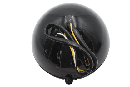 Wyatt Gatling 7 Inch Headlamp Assembly H-4 Type Black for Harley Davidson FLST by Wyatt Gatling