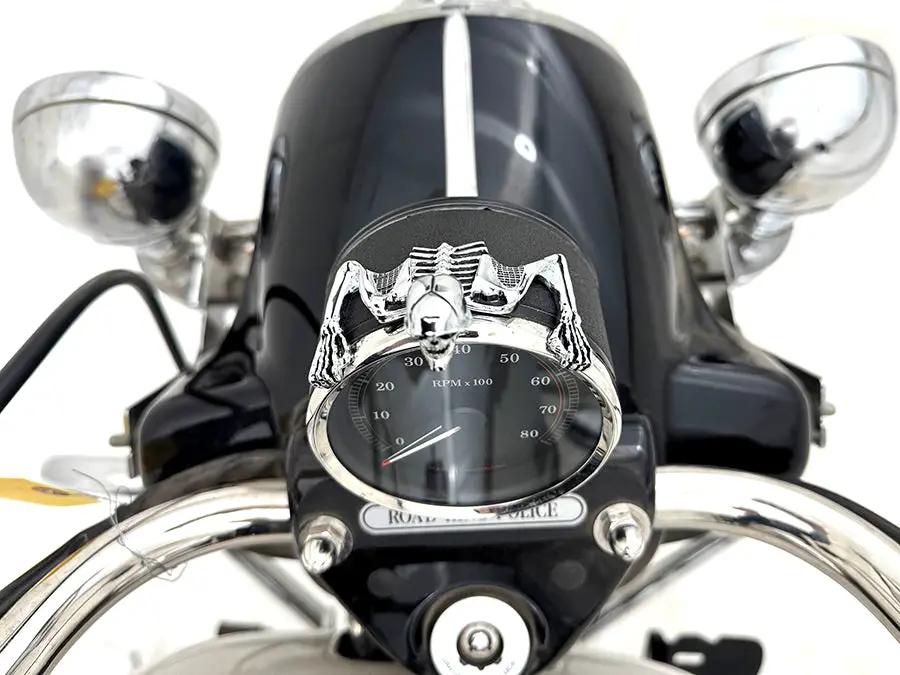 V-Twin 7 Inch Skull Accessory with Adhesive Mounting Pad by V-Twin