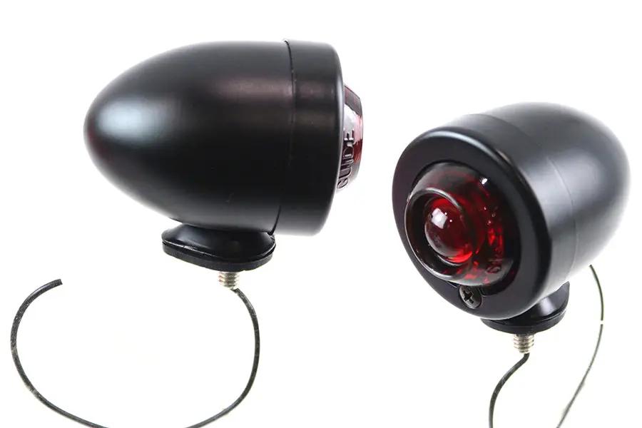 V-Twin Bullet Lamp Set Black - Set of 2 for Motorcycles and Custom Vehicles by V-Twin