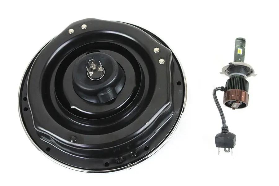 V-Twin 7 Inch LED/H-4 Headlamp Unit for Harley Davidson FL Models by V-Twin