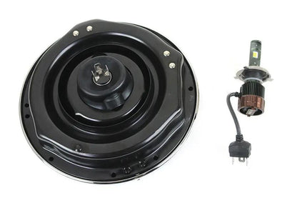 V-Twin 7 Inch LED/H-4 Headlamp Unit for Harley Davidson FL Models by V-Twin