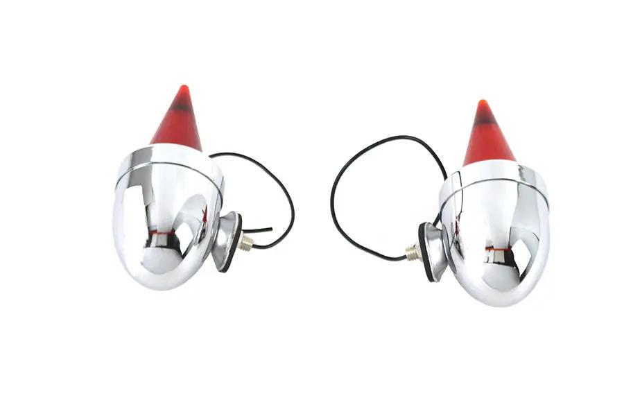 Torpedo Bullet Lamp Set Chrome by V-Twin