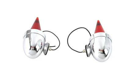 Torpedo Bullet Lamp Set Chrome by V-Twin