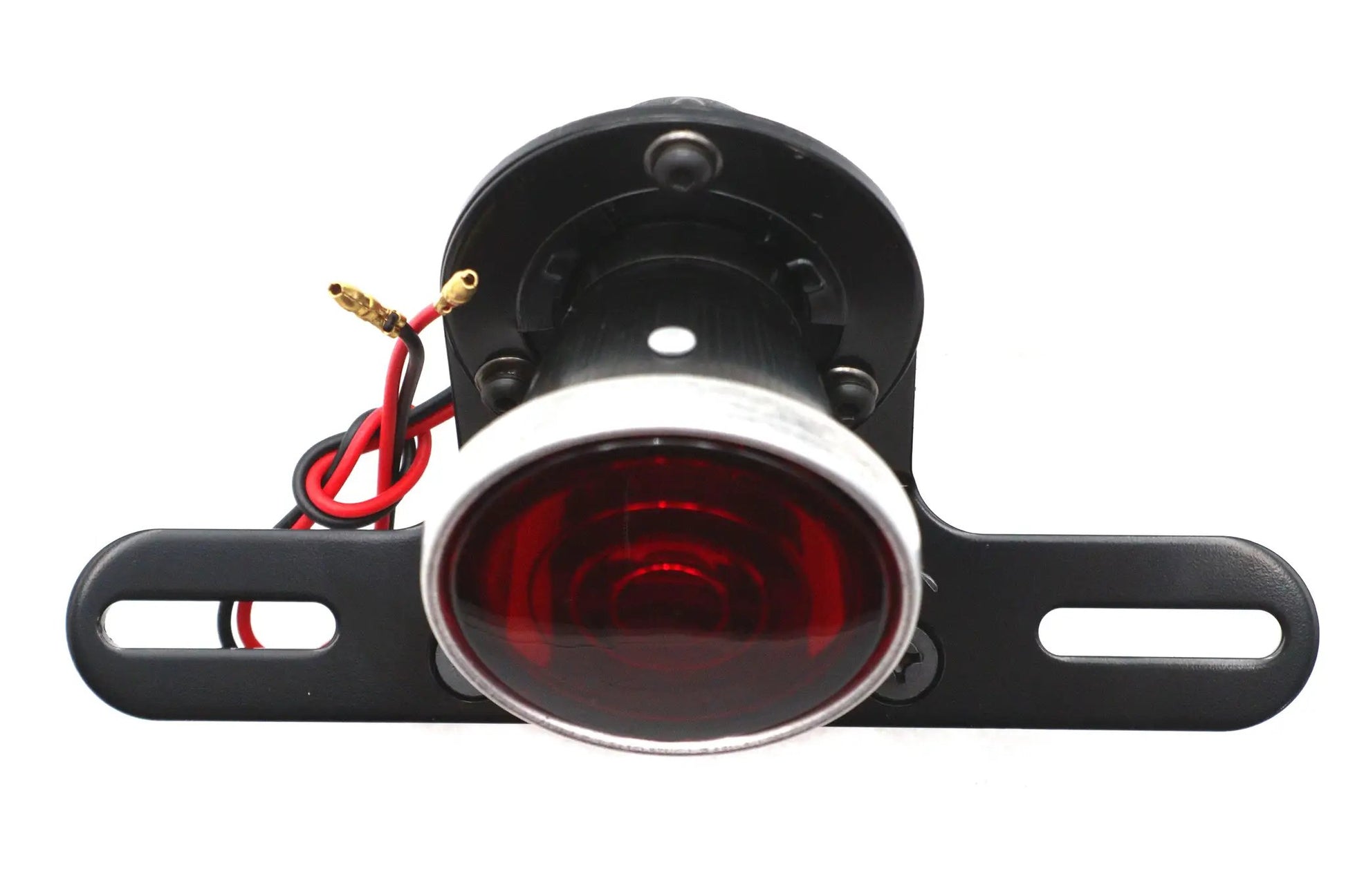 V-Twin 62273 2 Inch Round Vintage Tail Lamp with Black Finish and Red Lens by V-Twin
