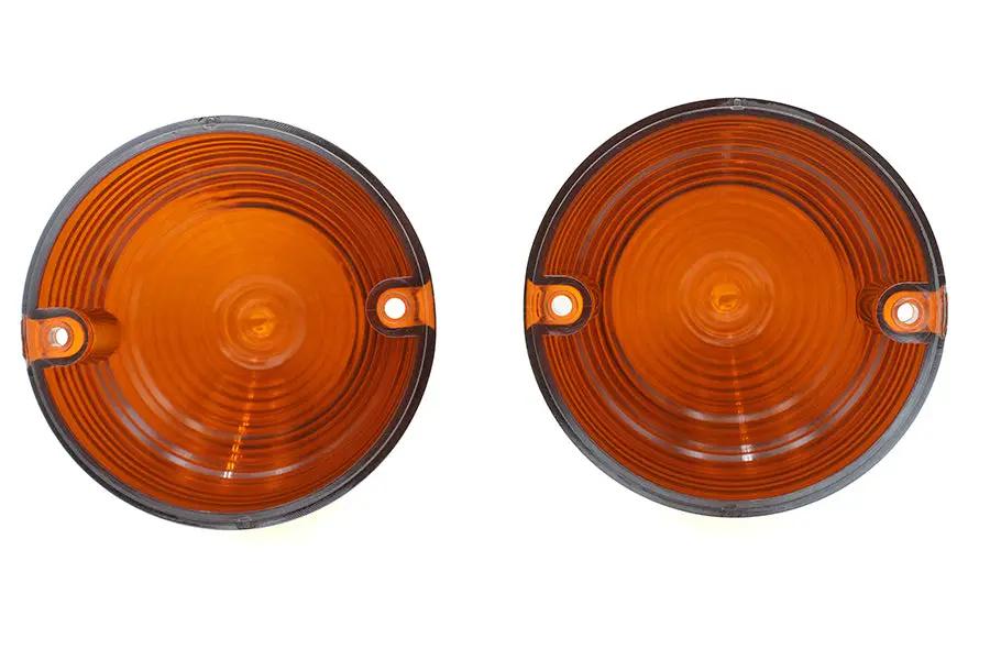 V-Twin Bullistic Amber Turn Signal Lenses for Harley Davidson FL - 83mm Set by V-Twin