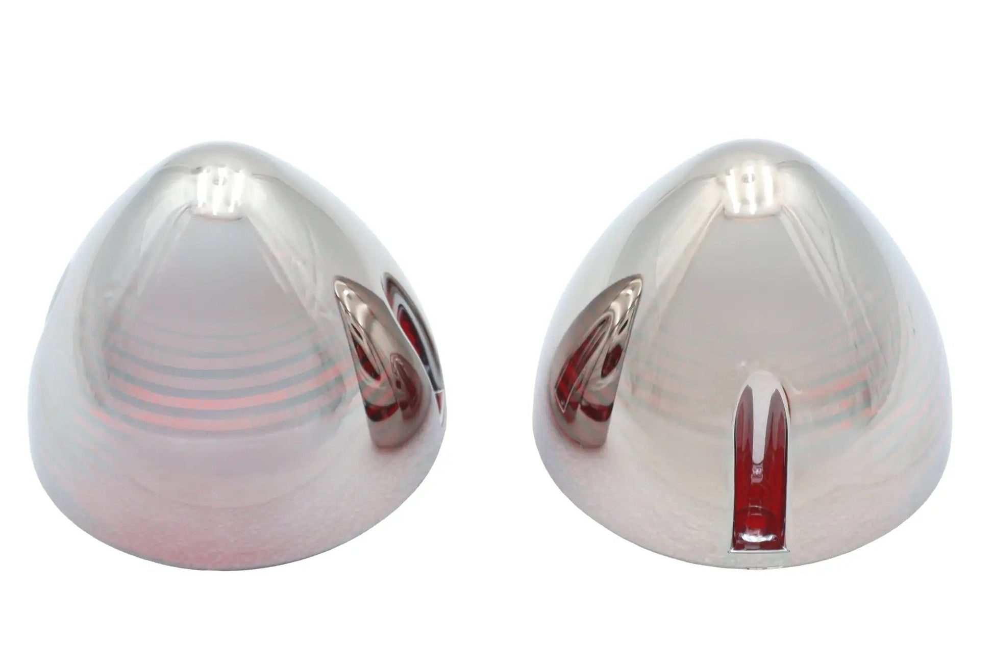 V-Twin Bullistic Turn Signal Lenses with Red Bulb Cover for Harley Davidson FL - 83mm Diameter by V-Twin