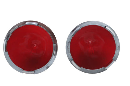 V-Twin Bullistic Turn Signal Lenses Red - 60mm Bullet Style for Harley Davidson by V-Twin