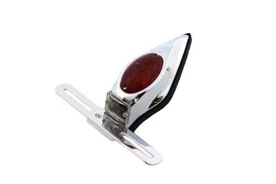 Wyatt Gatling Chrome Teardrop LED Tail Lamp Assembly with Red Lens – Model 20-6580RLED by Wyatt Gatling