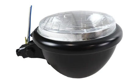 Wyatt Gatling 20-6002BDH 5-3/4 Inch Black Round Headlamp with Bates Mount and Glass Composite Beam by Wyatt Gatling
