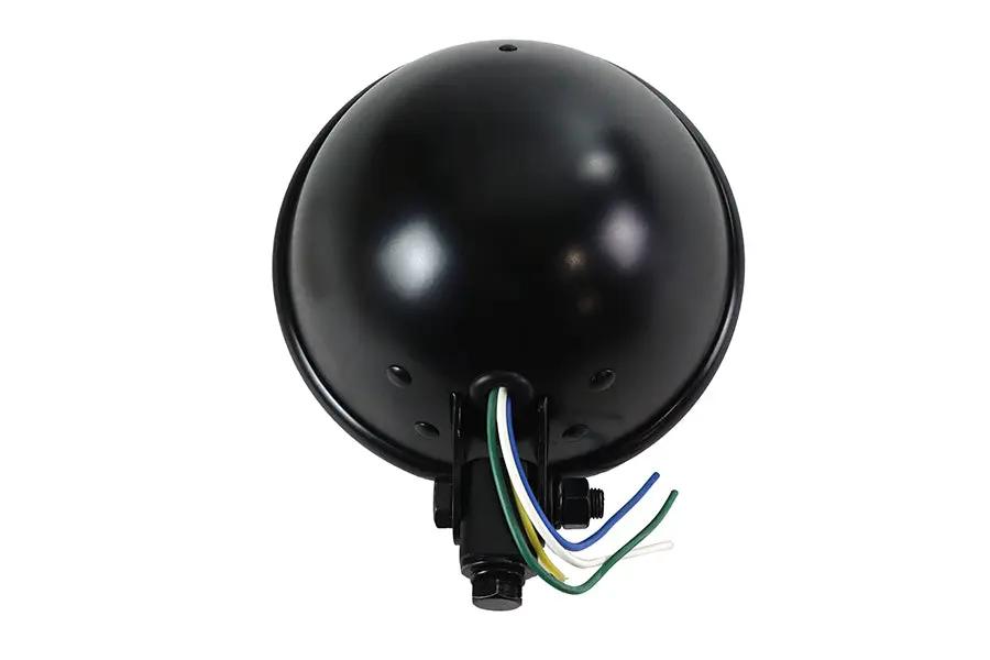 Wyatt Gatling 20-6002BDH 5-3/4 Inch Black Round Headlamp with Bates Mount and Glass Composite Beam by Wyatt Gatling