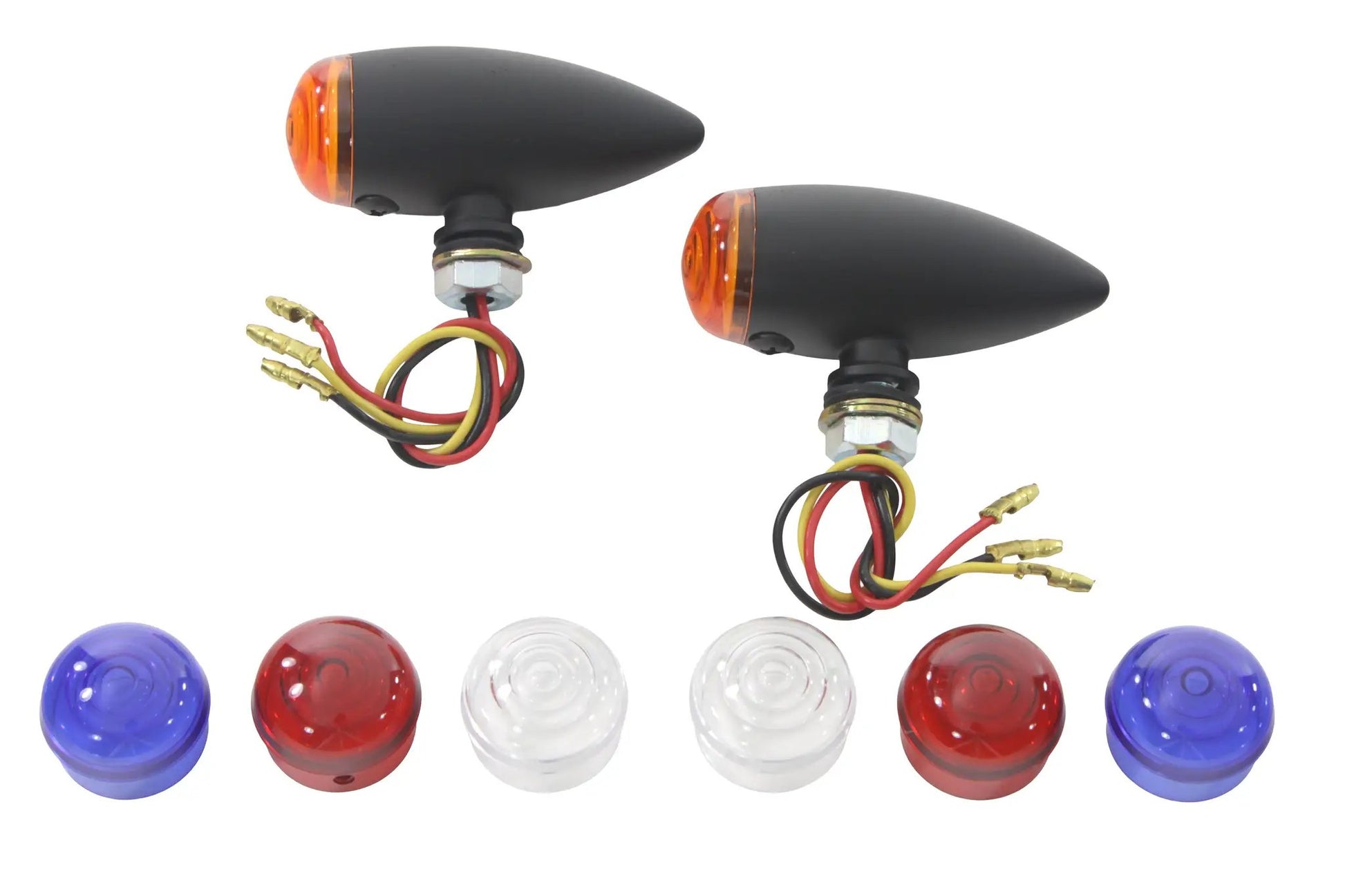 Wyatt Gatling Mini LED Bullet Amber Lens Marker Lamp Set - 20-6589SBLEDK by Wyatt Gatling