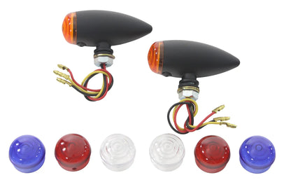 Wyatt Gatling Mini LED Bullet Amber Lens Marker Lamp Set - 20-6589SBLEDK by Wyatt Gatling