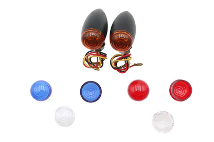 Wyatt Gatling Mini LED Bullet Amber Lens Marker Lamp Set - 20-6589SBLEDK by Wyatt Gatling