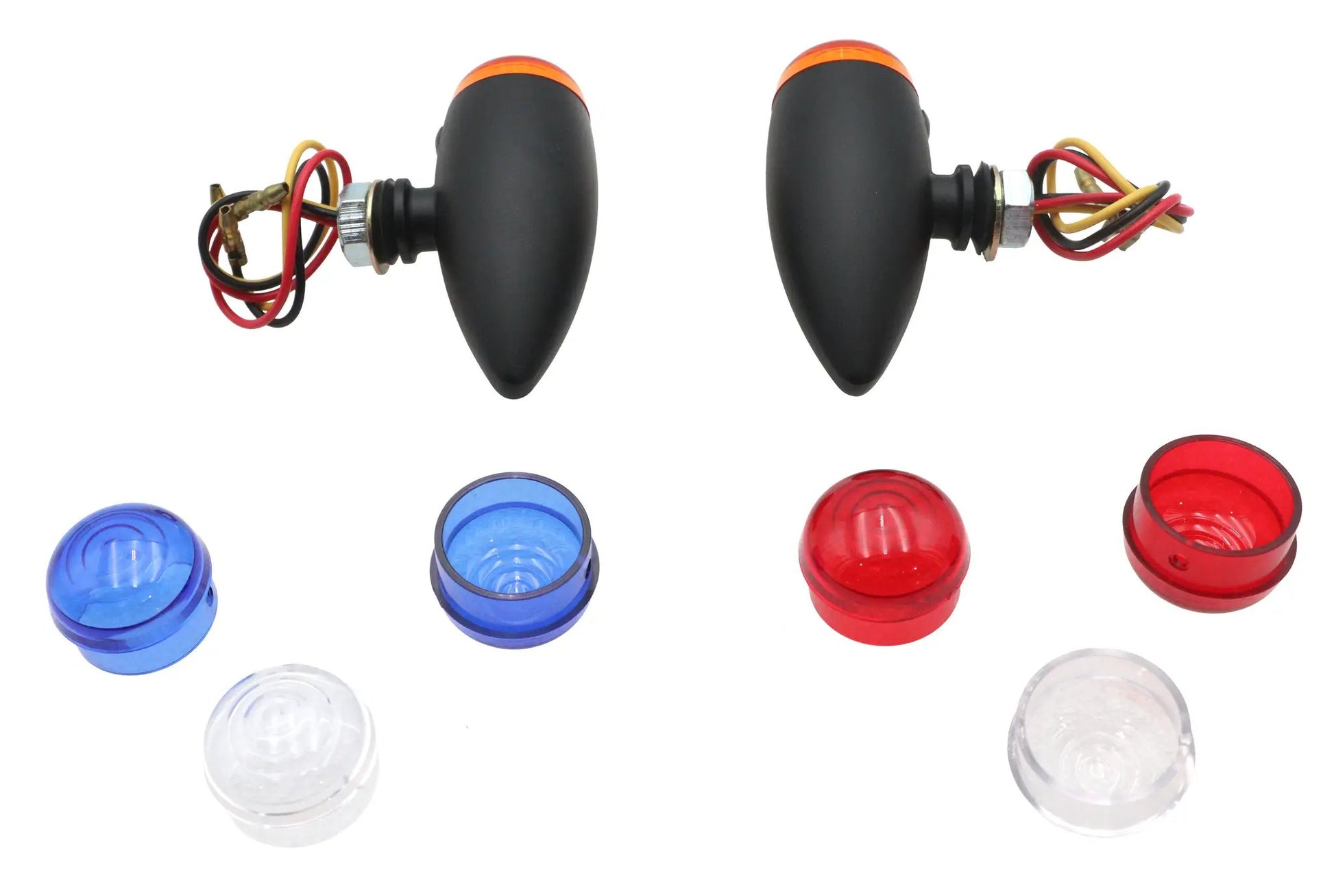 Wyatt Gatling Mini LED Bullet Amber Lens Marker Lamp Set - 20-6589SBLEDK by Wyatt Gatling