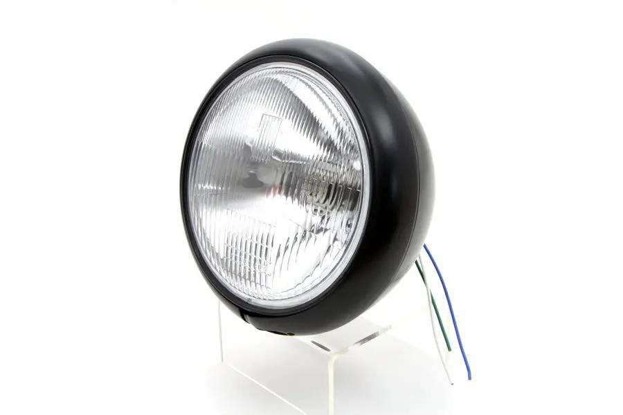 Wyatt Gatling 20-6004HMB 7 Inch Headlamp Assembly with H-4 Type Bulb for Harley Davidson FL (1949-1958) by Wyatt Gatling