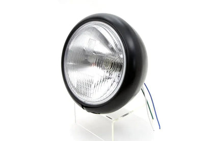 Wyatt Gatling 20-6004HMB 7 Inch Headlamp Assembly with H-4 Type Bulb for Harley Davidson FL (1949-1958) by Wyatt Gatling