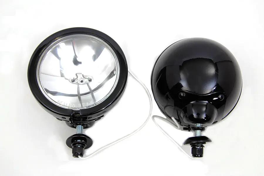 Wyatt Gatling 70243B Black 12V Spotlamp Assembly for Harley Davidson FL Models by Wyatt Gatling