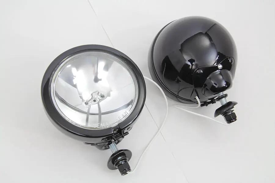 Wyatt Gatling 70243B Black 12V Spotlamp Assembly for Harley Davidson FL Models by Wyatt Gatling