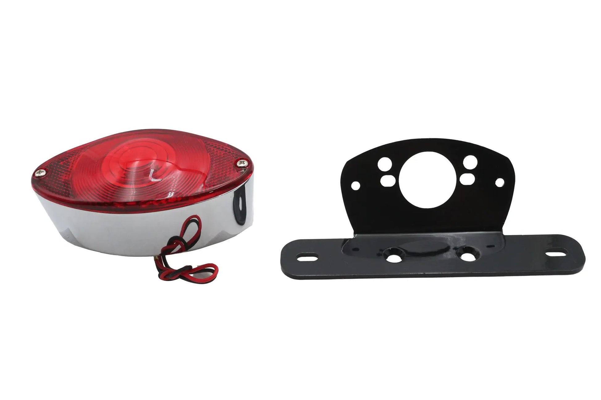 V-Twin Fender Mount Tail Lamp Oval LED Black - Part 33-3058 by V-Twin