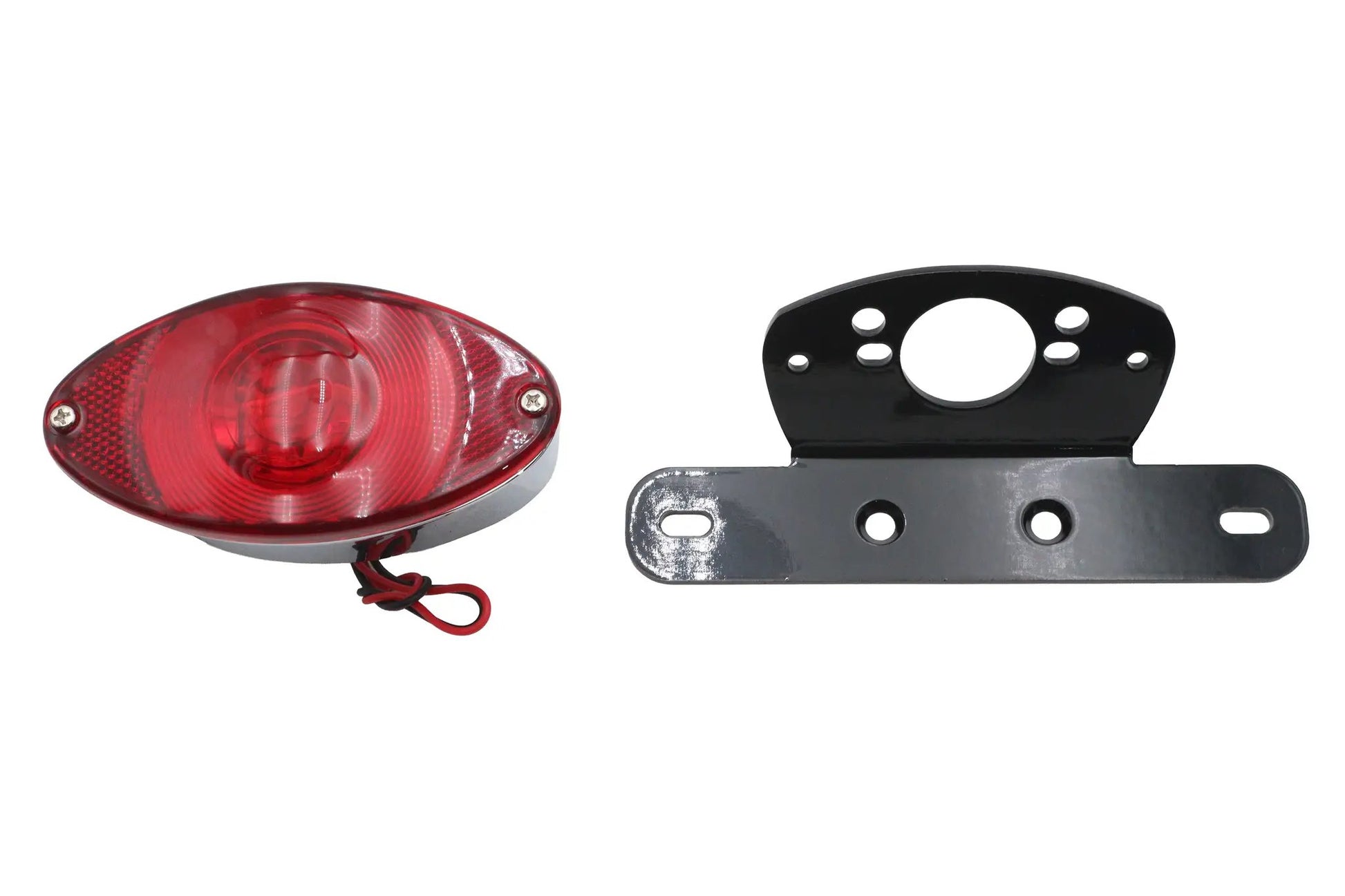 V-Twin Fender Mount Tail Lamp Oval LED Black - Part 33-3058 by V-Twin