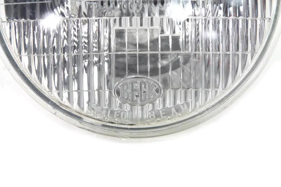 Wyatt Gatling 7 Inch Round 6 Volt Headlamp Sealed Beam Bulb Part 77147 for Harley Davidson FL (1949-1958) by Wyatt Gatling