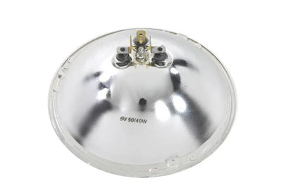 Wyatt Gatling 7 Inch Round 6 Volt Headlamp Sealed Beam Bulb Part 77147 for Harley Davidson FL (1949-1958) by Wyatt Gatling