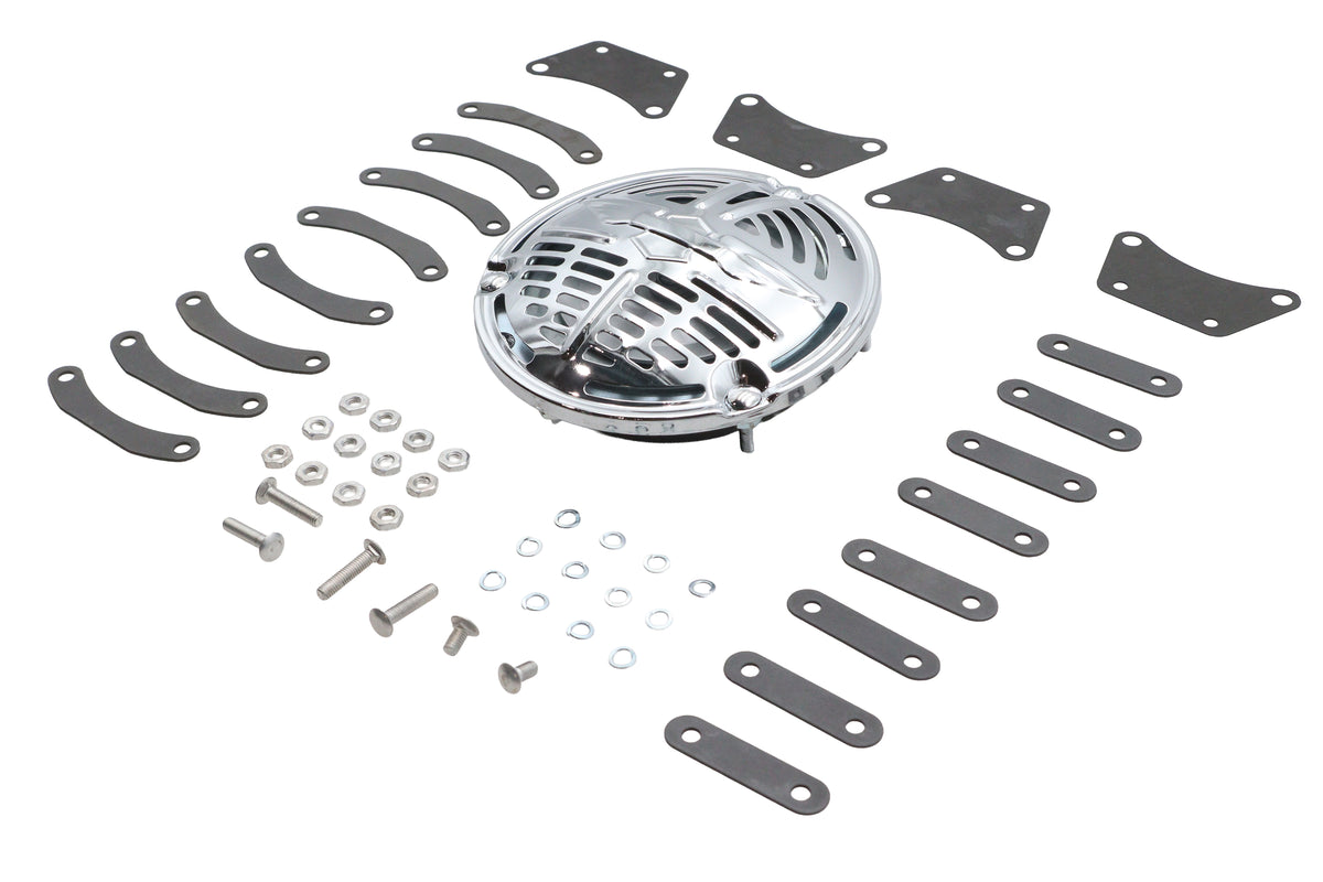 V-Twin Delco Remy 6-Volt Chrome Horn Kit 33-3135 for Harley-Davidson VL