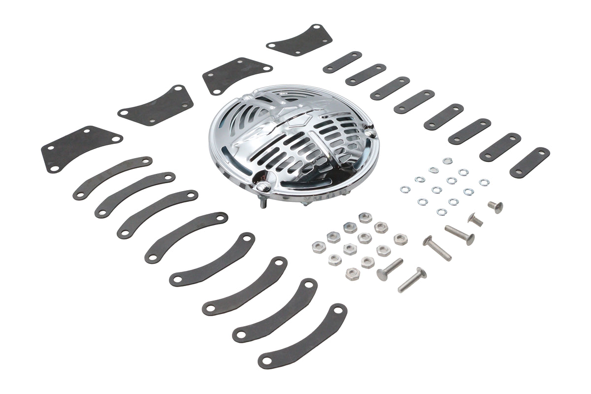 V-Twin Delco Remy 6-Volt Chrome Horn Kit 33-3135 for Harley-Davidson VL