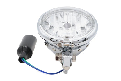 Wyatt Gatling 4-1/2 Inch Round Headlamp Chrome - Decorative Show Use Only by Wyatt Gatling