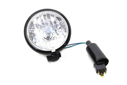 Wyatt Gatling 4-1/2 Inch Round Headlamp Black - Decorative Show-Use Only, Not D.O.T. Approved by Wyatt Gatling
