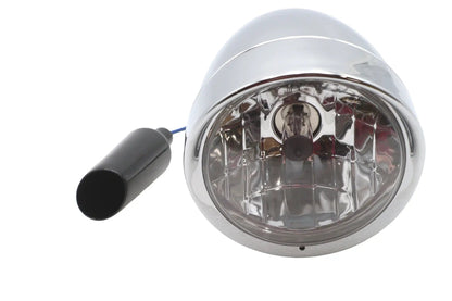 Wyatt Gatling 4-1/2 Inch Bullet Headlamp Chrome - 35/35 Watt H3 Bulb Included by Wyatt Gatling