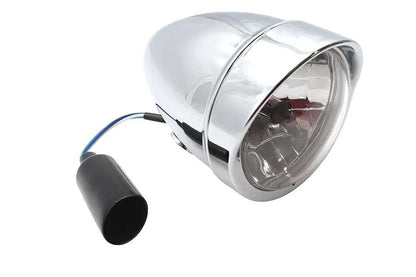 Wyatt Gatling 4-1/2 Inch Bullet Headlamp Chrome - 35/35 Watt H3 Bulb Included by Wyatt Gatling