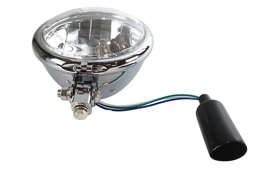 Wyatt Gatling 5-3/4 Inch Round Headlamp Chrome (Part #83075) by Wyatt Gatling