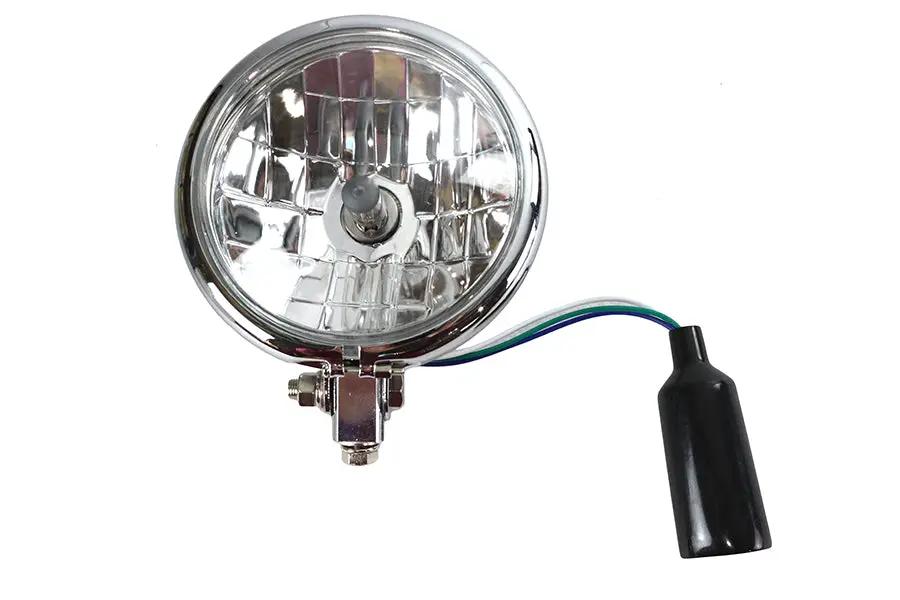 Wyatt Gatling 5-3/4 Inch Round Headlamp Chrome (Part #83075) by Wyatt Gatling