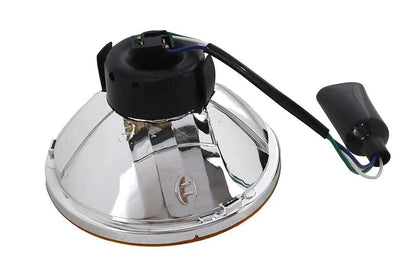 Wyatt Gatling 83080Y 7 Inch Round Sealed Beam Headlamp for Harley Davidson FXST by Wyatt Gatling