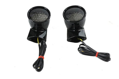 Wyatt Gatling Black Revox Bullet LED Rear Turn Signal Set for Harley Davidson FLH (1994-2003) by Wyatt Gatling