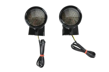 Wyatt Gatling Black Revox Bullet LED Rear Turn Signal Set for Harley Davidson FLH (1994-2003) by Wyatt Gatling