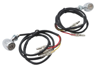 V-Twin 3 in 1 Mini LED Tail Lamp and Turn Signal Assembly with Chrome Finish – Part 79053 by V-Twin