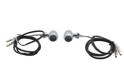 V-Twin Mini LED Turn Signal Assembly Chrome - Pair, Part #79054 by V-Twin
