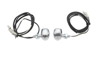 V-Twin Mini LED Turn Signal Assembly Chrome - Pair, Part #79054 by V-Twin