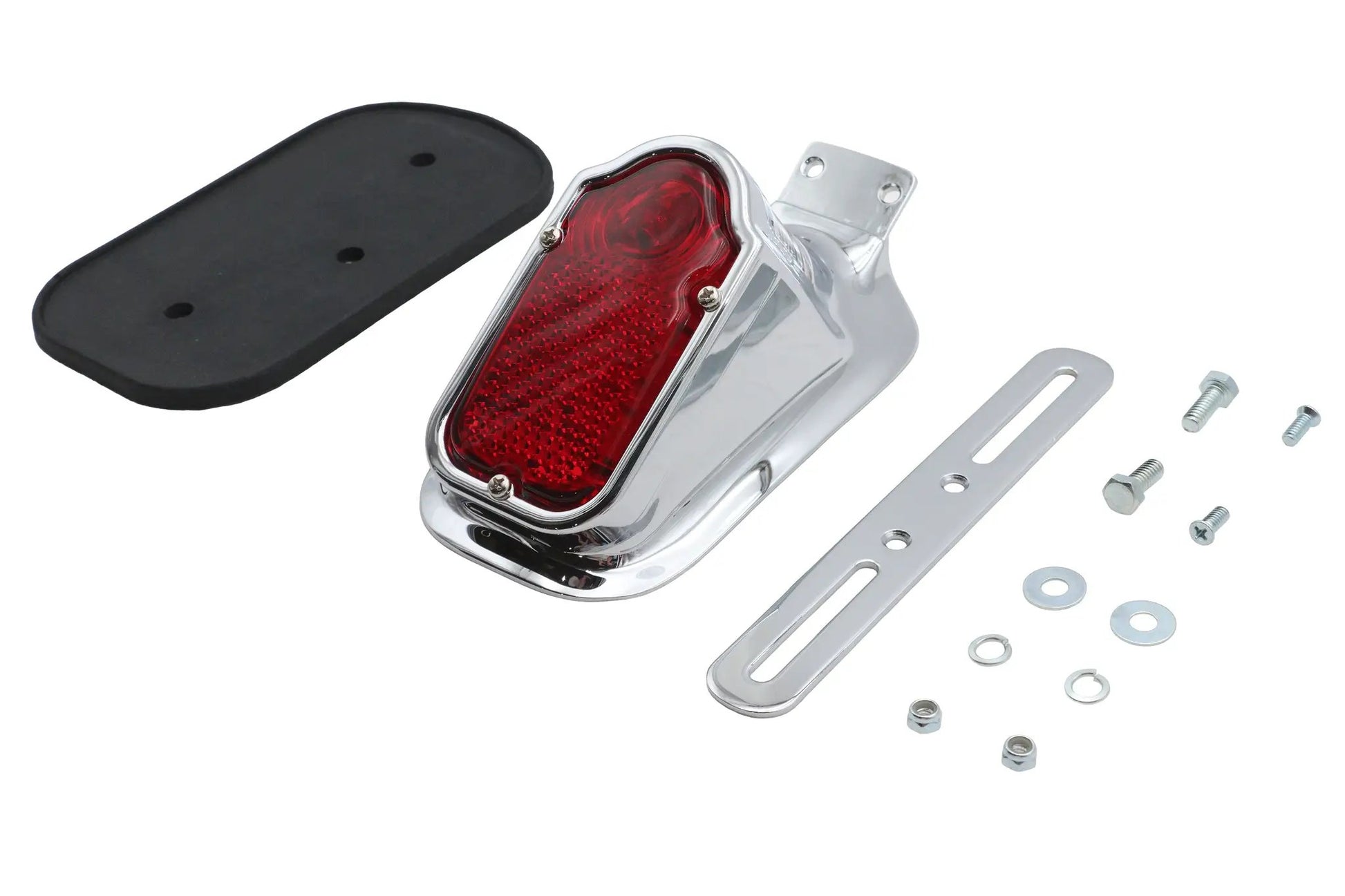 Ultima Chrome Tombstone Style Tail Lamp with LED - Part #8-191 by Ultima