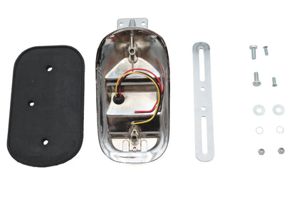 Ultima Chrome Tombstone Style Tail Lamp with LED - Part #8-191 by Ultima