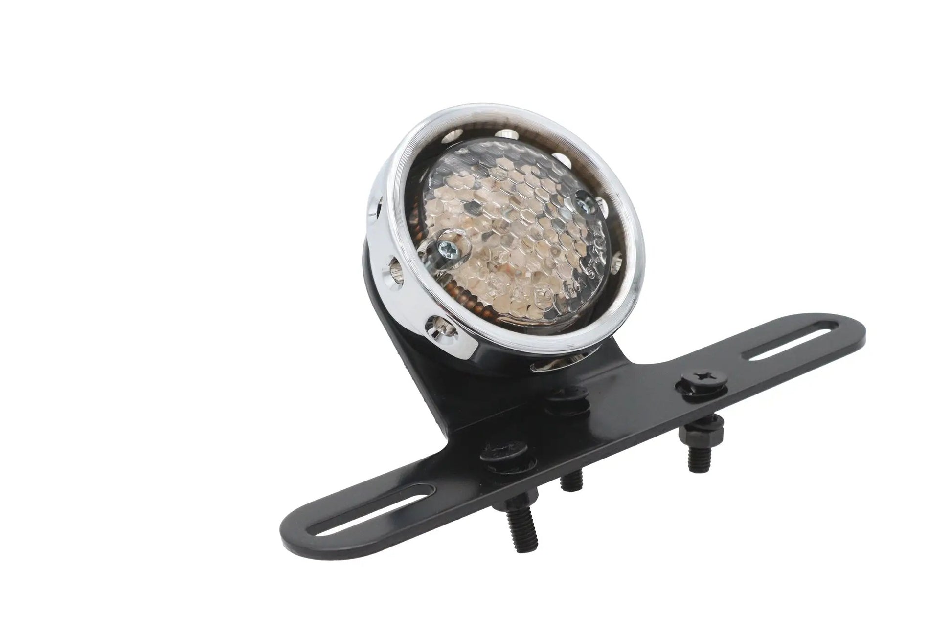 Ultima 8-233 Drilled Chrome Bezel Tail Lamp with Red LED and License Plate Light by Ultima